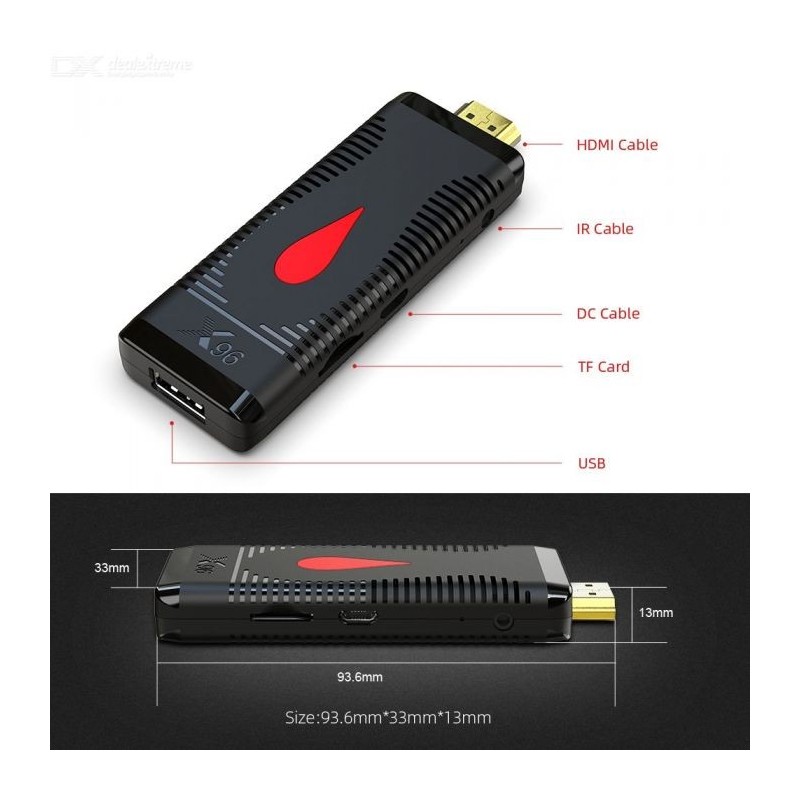 Android TV box x96 stick 10.0 4gb /64gb WIFI 4K