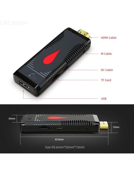 Android TV box x96 stick 10.0 4gb /64gb WIFI 4K