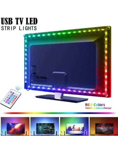 Striscia LED rgb 5m, con telecomando a 24 pulsanti