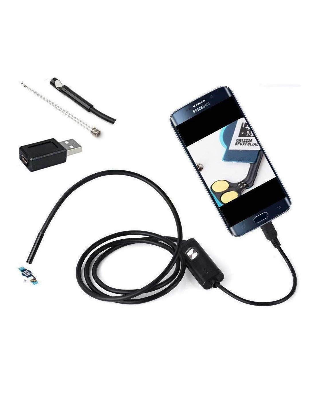 telecamera endoscopica sonda per ispezione con led usb per PC e android 