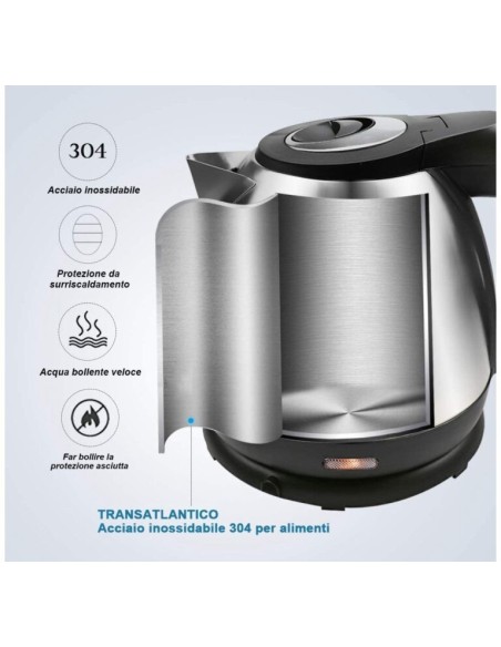 Bollitore Elettrico 1,2L 1630W