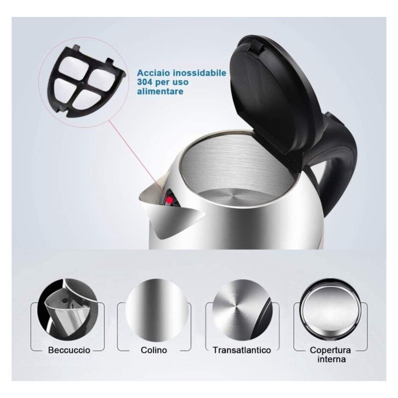 Bollitore Elettrico 1,2L 1630W