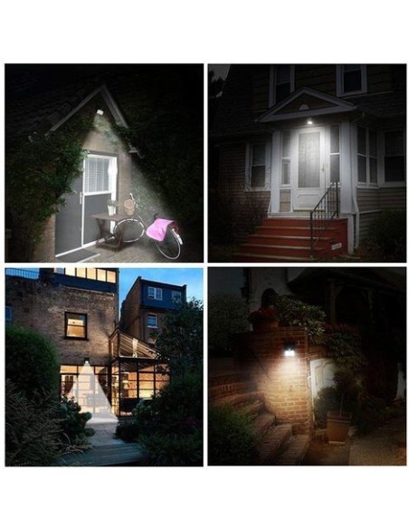 LED luce sensore movimento pannello solare ricaricabile