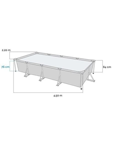 Intex 28273 Piscina rettangolare, 450 x 220 x 84 cm
