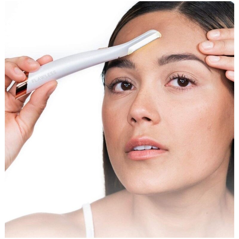 Rasoio con pettine a due misure per peli e ciglia