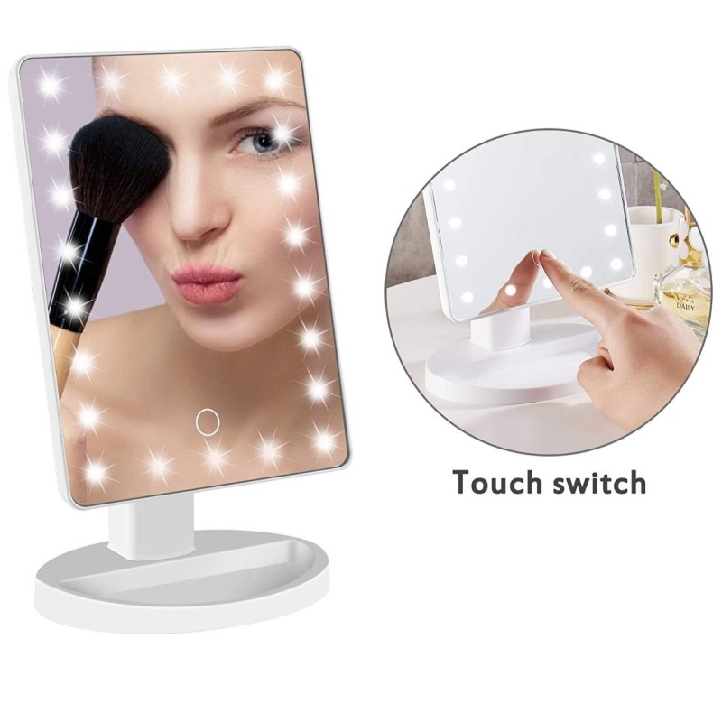 Specchio per il trucco con luce LED