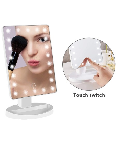 Specchio per il trucco con luce LED