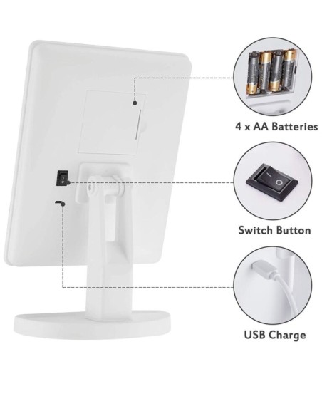 Specchio per il trucco con luce LED