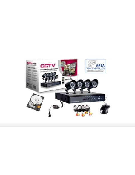 Kit videosorveglianza 4 Telecamere+DVR  4k