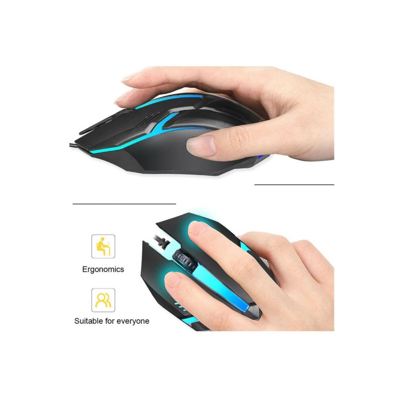 Kit completo gaming tastiera mouse cuffie...