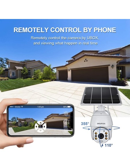 Telecamera wifi hd, pannelo solare e batteria