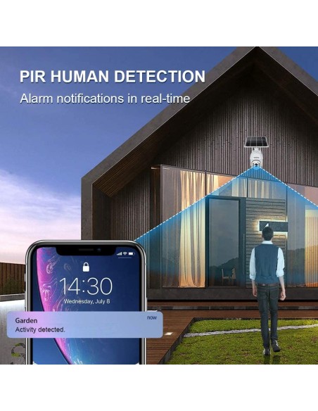 Telecamera wifi hd, pannelo solare e batteria