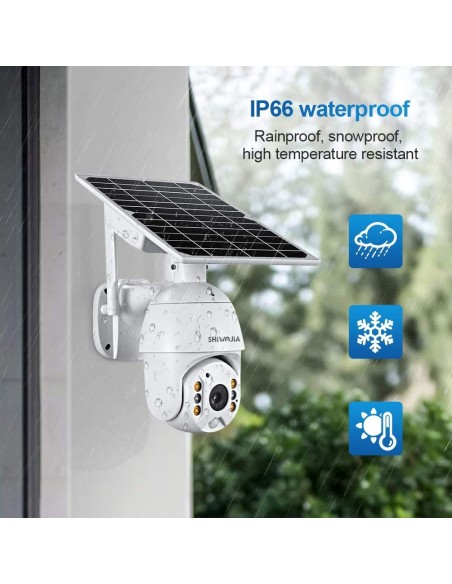 Telecamera wifi hd, pannelo solare e batteria