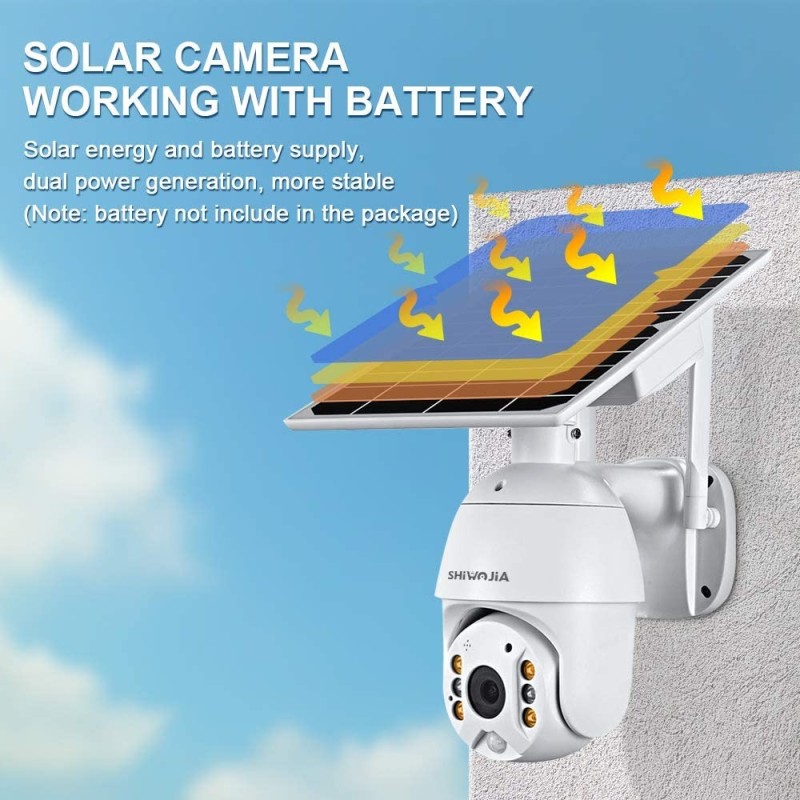 Telecamera wifi hd, pannelo solare e batteria