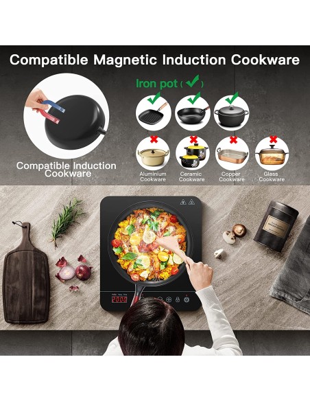 Piano cottura a induzione singolo