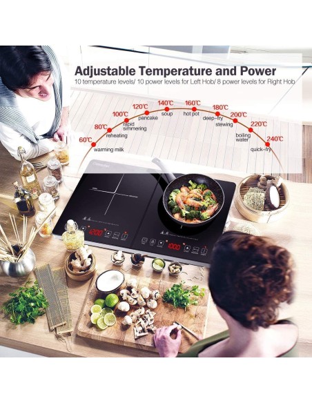 Piano cottura a induzione doppio