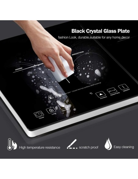 Piano cottura a induzione doppio