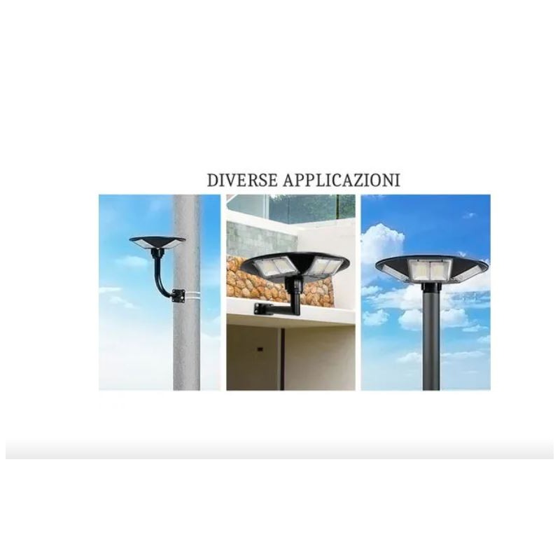 Faro led pannello solare 200W con staffa