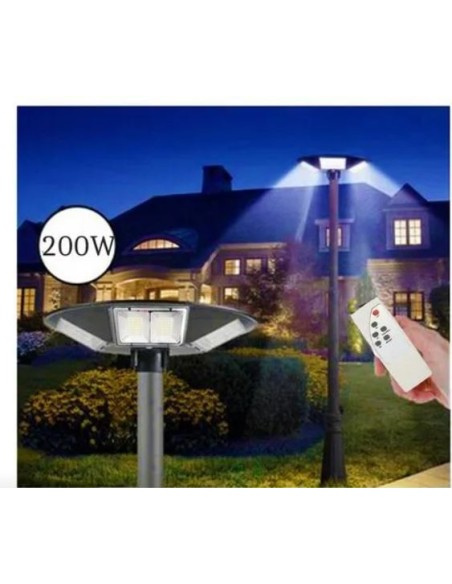 Faro led pannello solare 200W con staffa