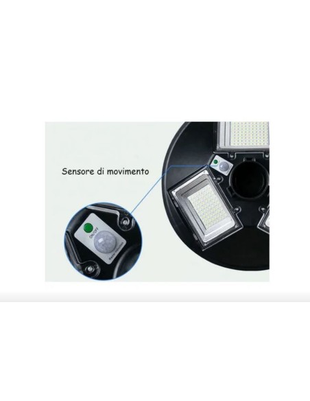 Faro led pannello solare 300W con staffa