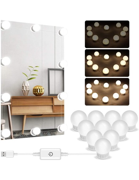 10 Lampadine led luci da specchio makeup
