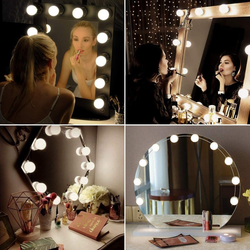 10 Lampadine led luci da specchio makeup