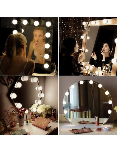 10 Lampadine led luci da specchio makeup
