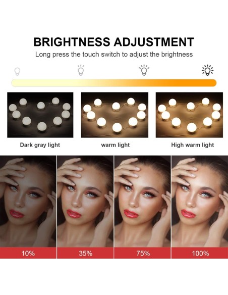 10 Lampadine led luci da specchio makeup
