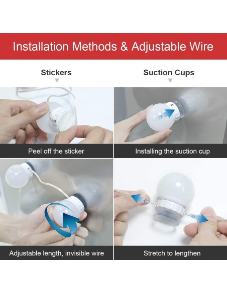 10 Lampadine led luci da specchio makeup