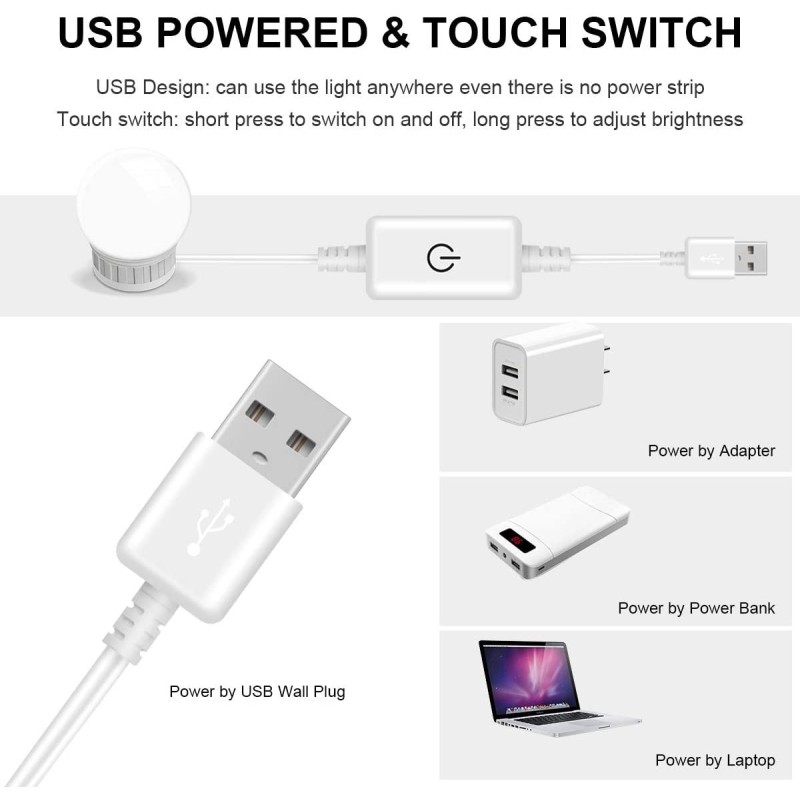 10 Lampadine led luci da specchio makeup