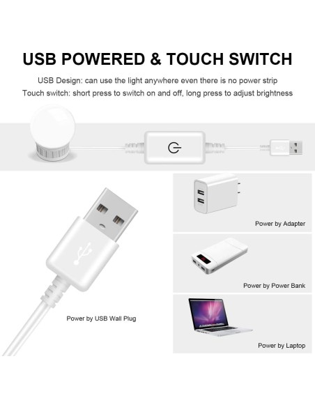 10 Lampadine led luci da specchio makeup