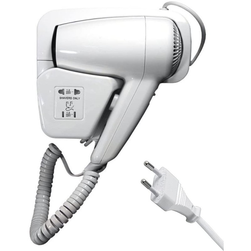 Asciugacapelli phono da parete 1300W