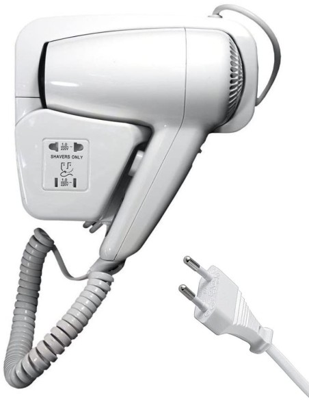 Asciugacapelli phono da parete 1300W