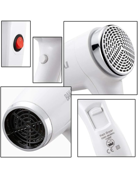 Asciugacapelli phono da parete 1100W