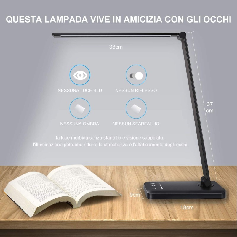 Lampada da scrivania led 10 livelli luminosità