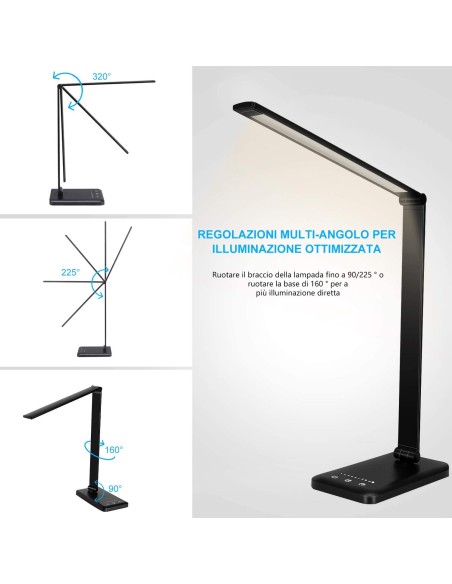 Lampada da scrivania led 10 livelli luminosità