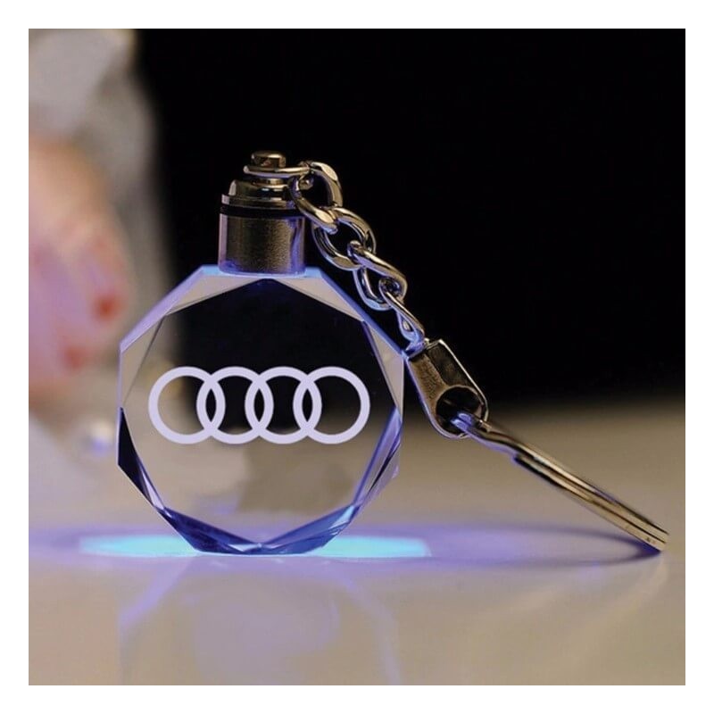 Portachiavi con Logo Audi con luci LED