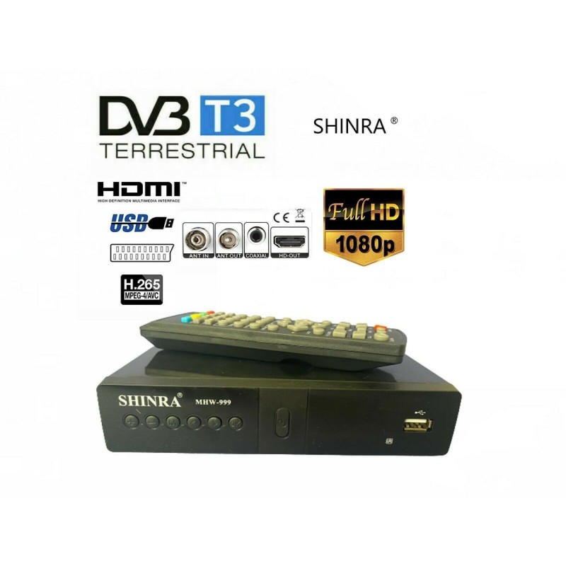 Decoder digitale terrestre dvb-t2 HD 1080P