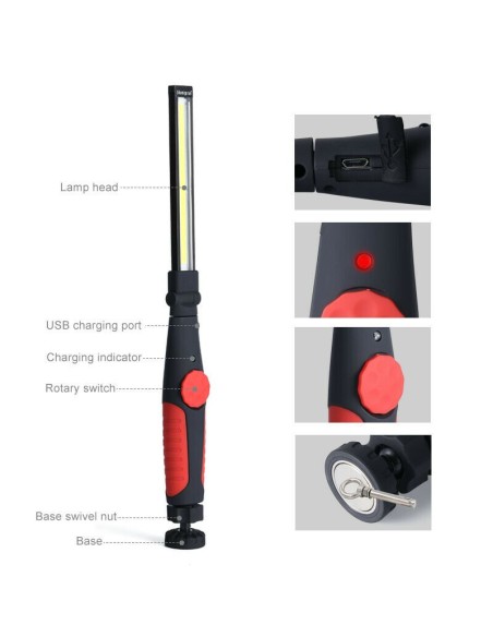 Torcia lampada da lavoro calamita led