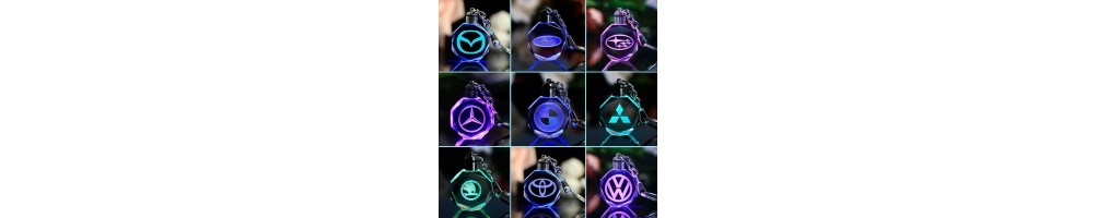 porte-clés avec logo et lumière LED