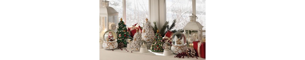 Decorazioni e alberi di Natale