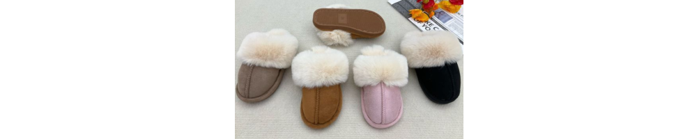 Pantofole camoscio e peluche