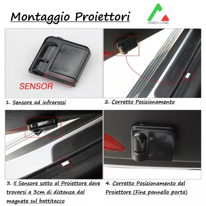 DS 3 Wireless Car Door Logo Projector Lights