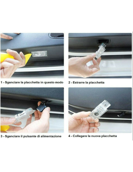 Fiat Wired Car Door Logo Projector Lights