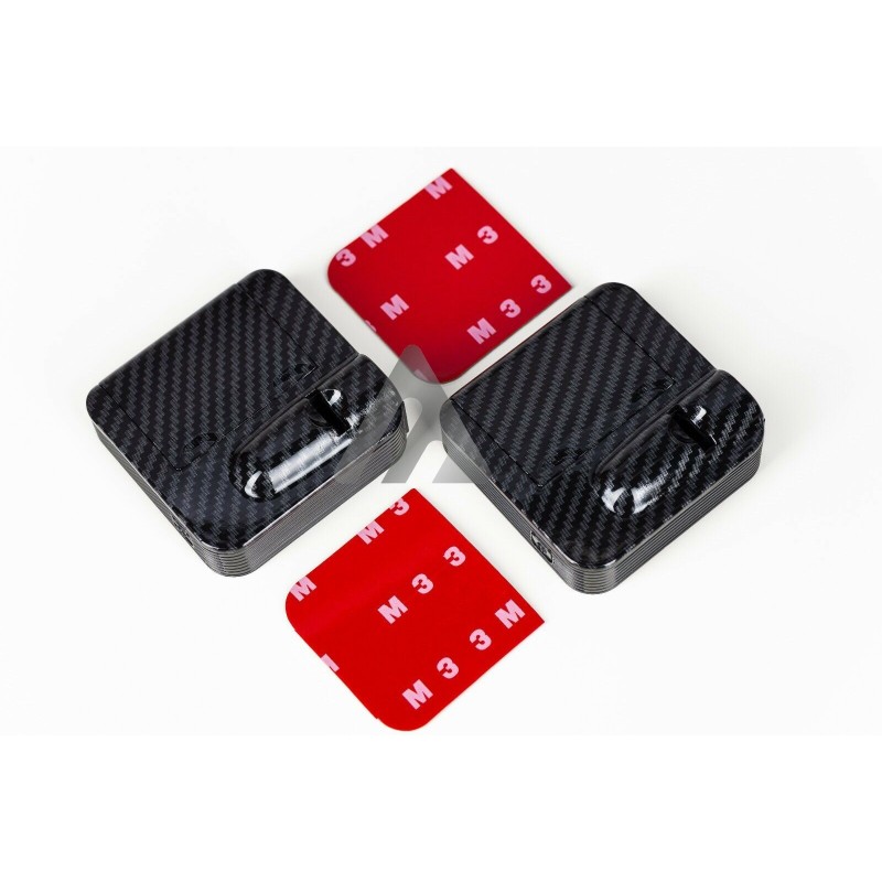 Abarth Electric Scorpion Logo Carbon-Style Wireless Car Door Projector Lights