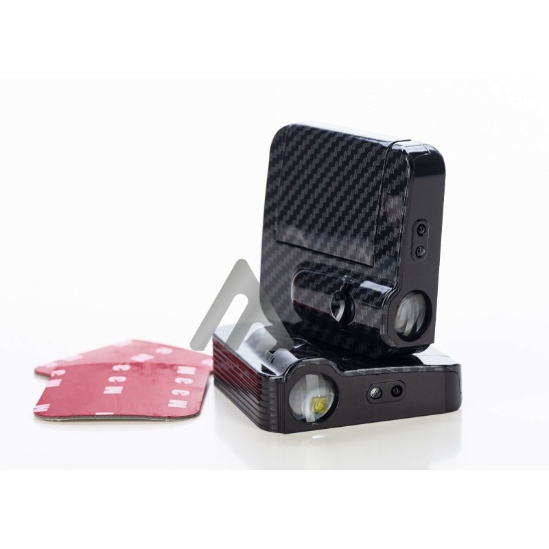 Abarth Black Scorpion Carbon-Style Wireless Car Door Projector Lights