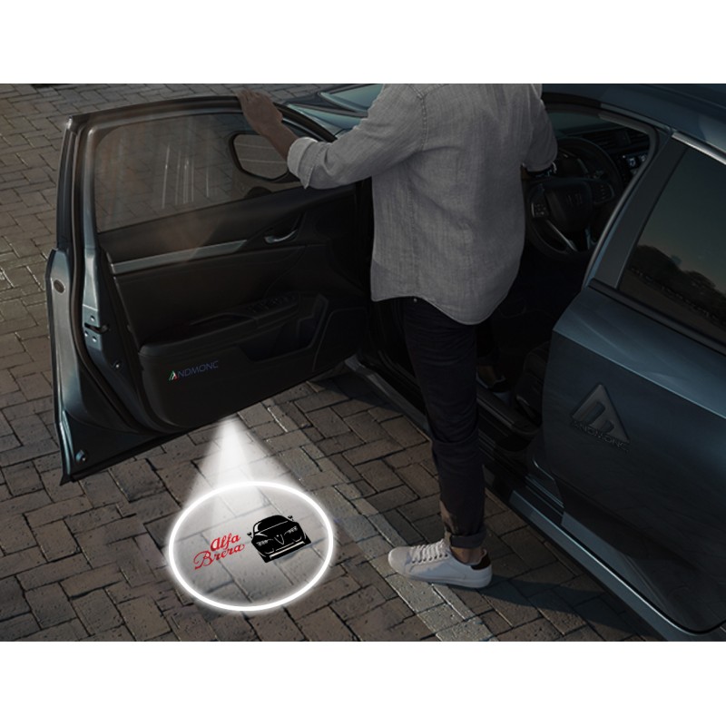 Alfa Romeo Brera Carbon-Style Wireless Car Door Logo Projector Lights