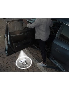 Dacia Dokker Carbon-Style Wireless Car Door Logo Projector Lights