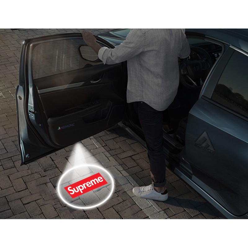 Supreme Carbon-Style Wireless Car Door Logo Projector Lights