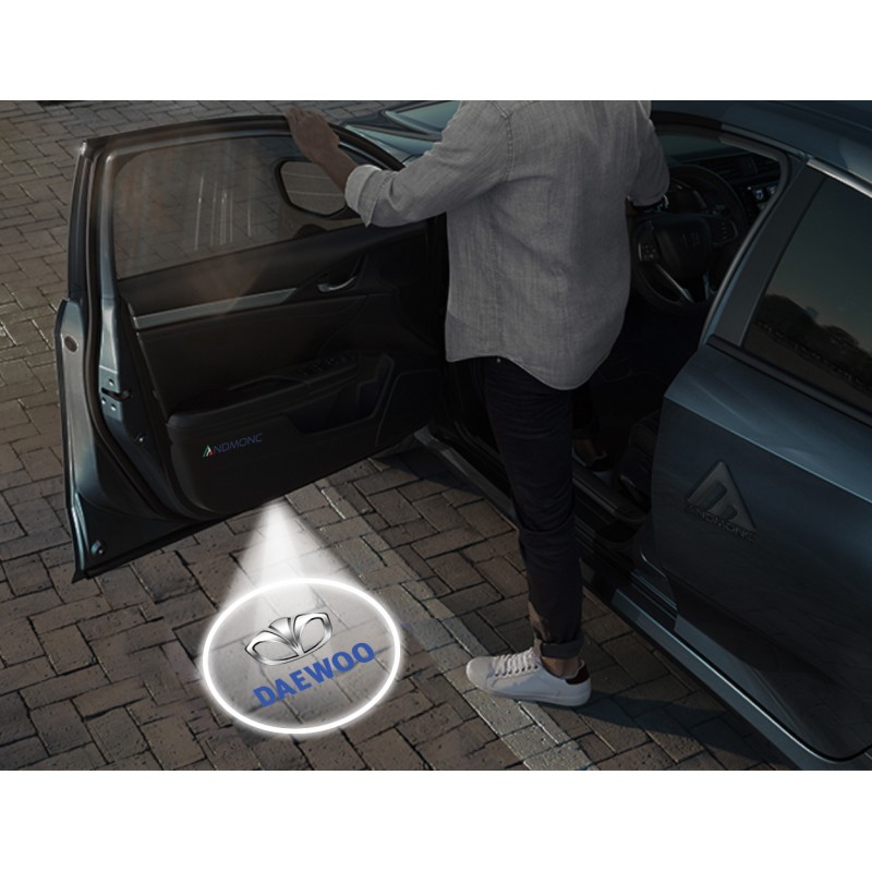 Daewoo Carbon-Style Wireless Car Door Logo Projector Lights